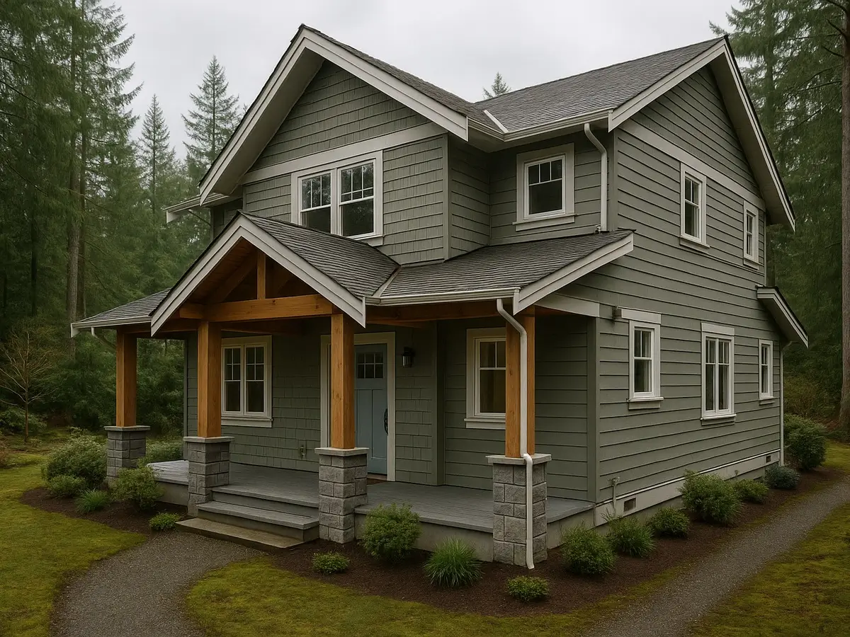 West Coast craftsman home on Vancouver Island of the kind 4 Winds inspects